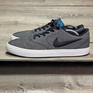 Nike SB Check Solarsoft Shoes Mens Size 10 Gray Black Skateboarding 843896-004
